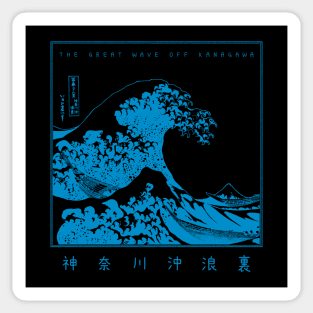 Great Wave Japan Kanagawa Blue Version Sticker